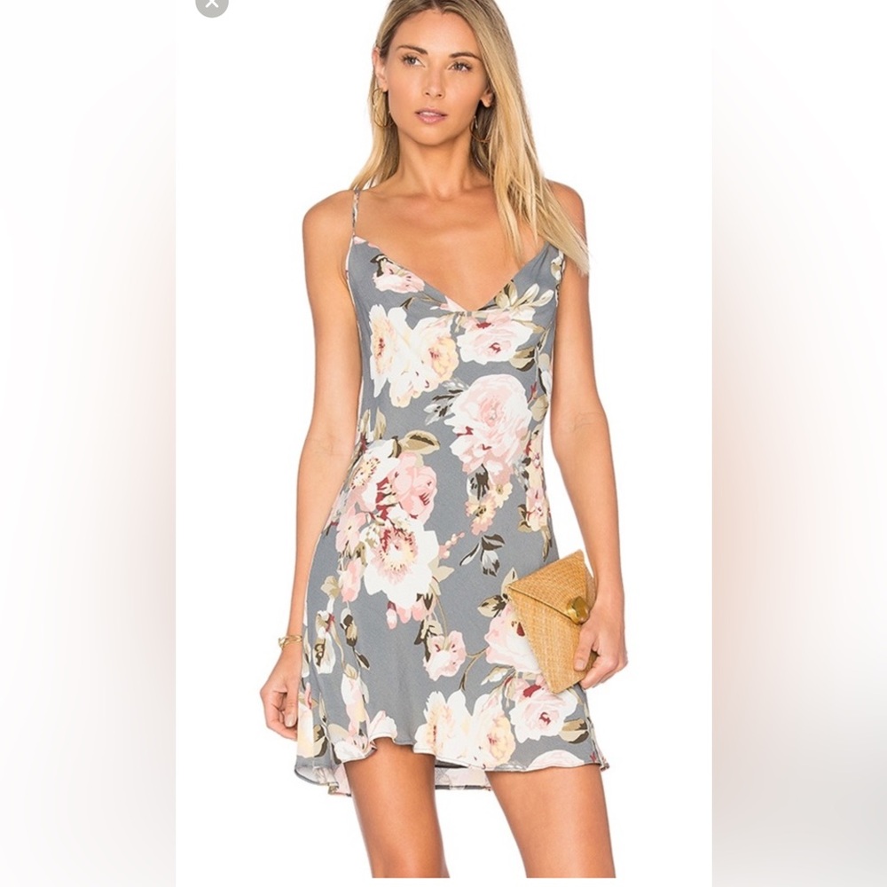 NWT Privacy Please Ozark Floral Mini Dress in Asphalt